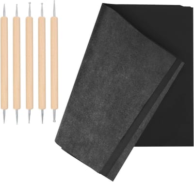 A4 Carbon Transferpapier - 100 Vellen Zwart Grafietpapier voor Tekenen, Schetsen en Afdrukken met Embossing Pen