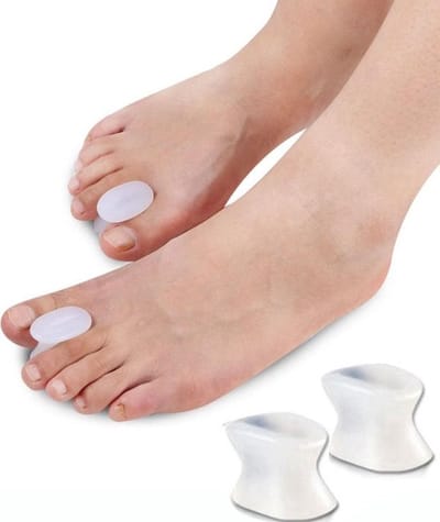 *** Teenspreider Siliconen 6 Stuks (3 paar) - Hallux Valgus - Gel teenspreider - van Heble® ***