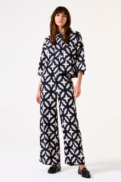 Garcia Ladies Pants Black Maat: XS | Wijde Broeken Outlet | Dames | Zwart