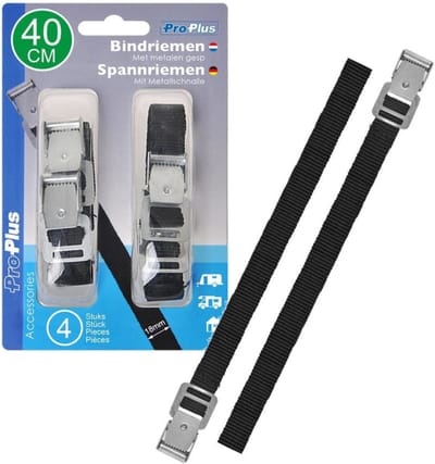Voordeelset van 6x stuks caravan/camper fietsen spanbanden 40 en 50 cm - Super handige vastmaak bandjes