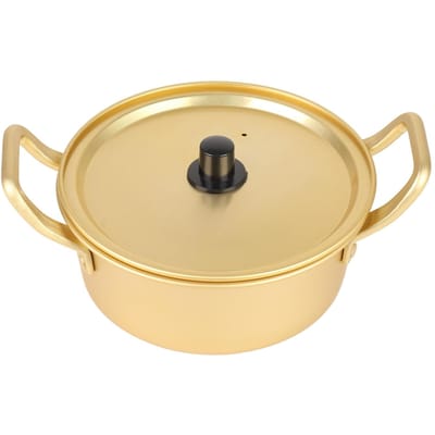 Koreaanse Ramen Noedelpan Koreaanse Gele Aluminium Soeppan Instant Noedels Pan(Rijstwijnkom) beige