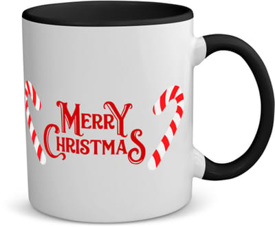Akyol - kerst merry christmas koffiemok - theemok - zwart - Kerstmis - kerst beker - winter - kerst - christmas - kerst cadeau - 350 ML inhoud