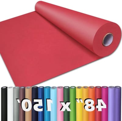 Kraftpapier Rol - Hobbypapier - Cadeaus Inpakken - Natuurlijke Pulp - 122 x 46 cm - Rood
