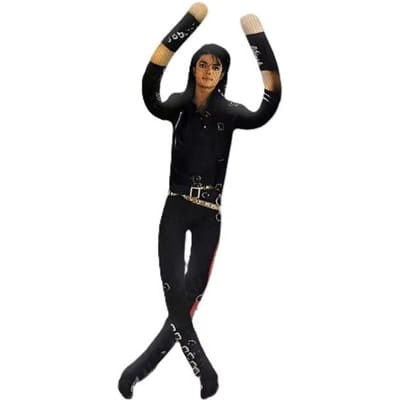 Nieuwe Michael Jackson Cosplay Prop Pop Knuffel Gevulde Figuur Pop Kamerdecoratie Abstract Gewricht Beweeglijkheid Props Cadeau black