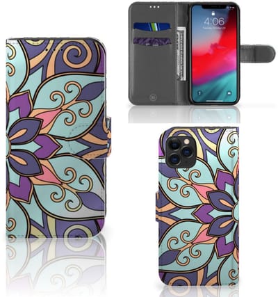 Apple iPhone 11 Pro Hoesje Purple Flower