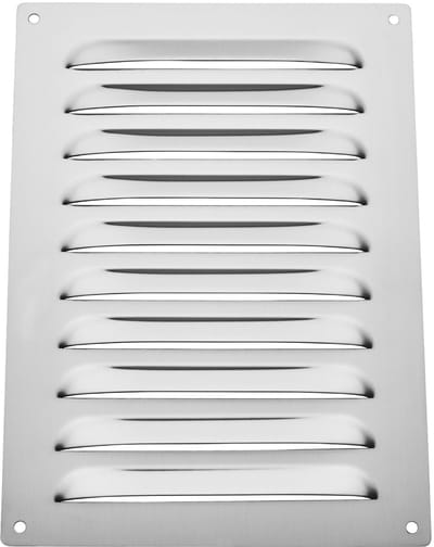 SOTECH ventilatierooster 165 x 230 mm echt geborsteld roestvrij staal afvoerrooster, ventilatierooster om vast te schroeven