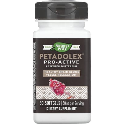 Nature's Way, Petadolex, Pro-Actif, 50 mg, 60 Gélules Molles
