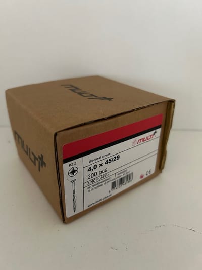 Stafa Multi+ Spaanplaatschroef Pk4X45 Pz Verzinkt - 200 stuks