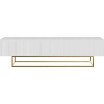 Selsey Veldio - RTV 175 cm - Wit met gouden poten