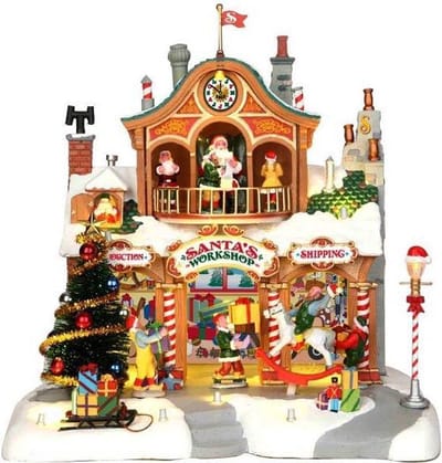 Lemax Kerstdorp Santa's Workshop - met verlichting - 4.5V Adaptor