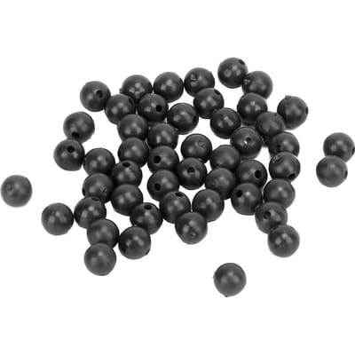 50 stuks 8mm Ruimtebonen Set Silicagel Vislijnstopper Botsingspreventiebonen Zwart