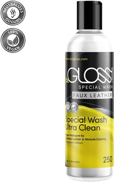 BeGloss - Special Wash KUNSTLEER / SKAI - Ultra clean - Detergent - 250 ml - Fles met dop - Om kunstleer en skai mooi schoon te maken.