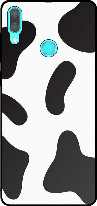 Smartphonica Telefoonhoesje Geschikt voor Huawei Y7 (2019) met Koeienvlekken Opdruk - TPU Backcover Case With Cow Patches Design geschikt voor Huawei Y7 (2019)