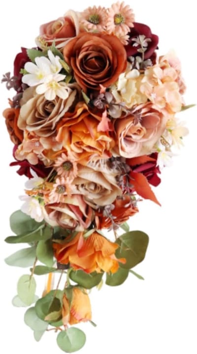 Bruidsboeket - Kunstbloemen Boeket - Bruiloft Accessoire - Levensecht Ontwerp - 32x25x15 cm