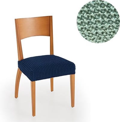 Belmarti® Stoelhoes Milos Mint (2 stuks) voor eetkamerstoelen 40-50cm - Extreme Stretch stoelhoezen - Antistatisch - Ademend Katoen