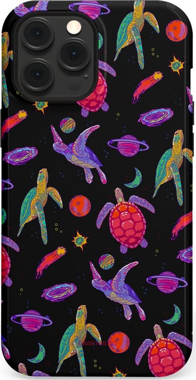 Casetastic Hoesje Geschikt voor Apple iPhone 12 Pro Max Magsafe - Stijlvolle Beschermende Duo-layer Case - Astro schildpad