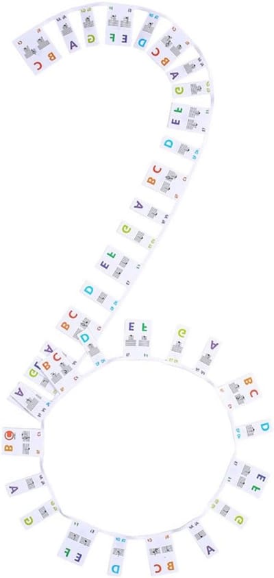 Herbruikbare Siliconen Notenstickers voor 88-Toetsen Piano en Keyboard voor Beginners