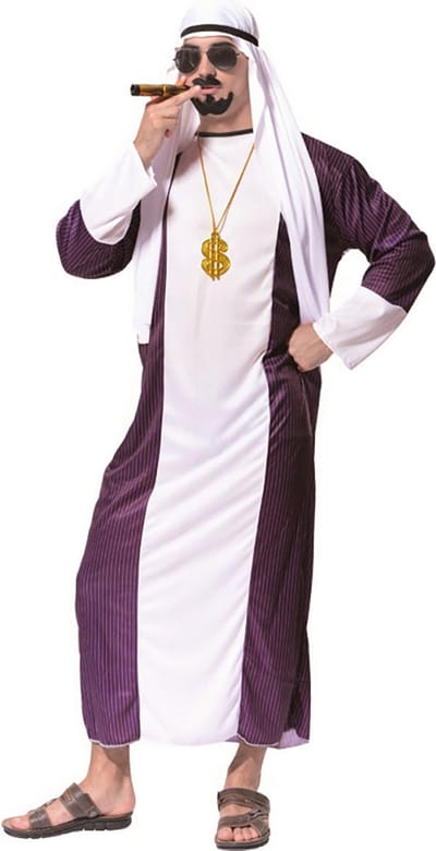Sjeik kostuum - Arabier kostuum - Carnavalskleding - Carnaval kostuum - Volwassenen - Heren - Maat L