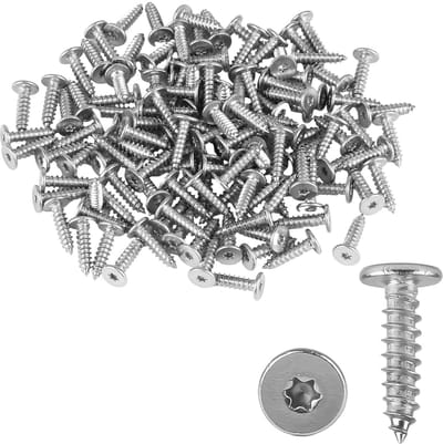 Famanu – Zelftappende torx-schroeven M4 x 16 mm van 304 met platte kop, geschikt voor meubels en doe-het-zelf projecten (130 stuks)