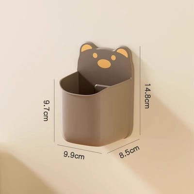 Wandmontage cartoon beer schattige opbergdoos keuken ui gember knoflook gratis ponsen wandopslag koelkast zijkant hangmand bruin