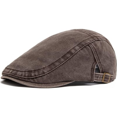 Nieuwe Vintage Katoenen Baret Mannen Vrouwen Mode Platte Vizier Cap Casual Herfst Baretten Retro Krantenjongenshoed Zomer Unisex Verstelbaar One Size koffie