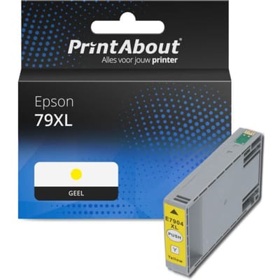 PrintAbout huismerk Inktcartridge 79XL (T79044010) Geel Hoge capaciteit Geschikt voor Epson