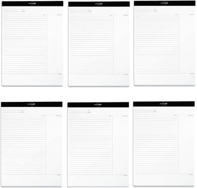 Focus Notities Blokken - Cornell Schrijfblokken - Notities Maken - Gecertificeerd Hout - 8 1/2 x 11 3/4 inch - Wit