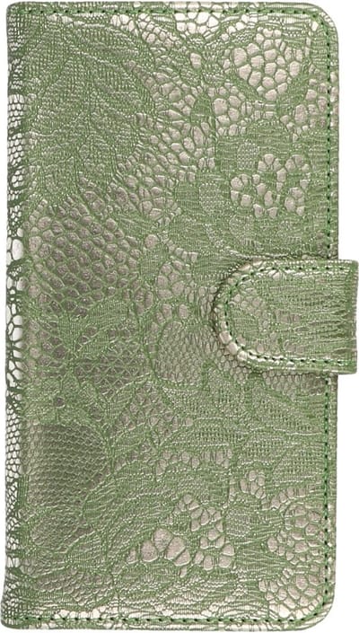 Lace Bookstyle Wallet Case Hoesjes Geschikt voor Samsung Galaxy S4 i9500 Donker Groen