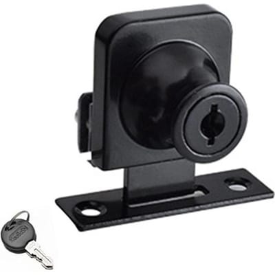 Serrures de porte coulissante et de fenêtre avec 2 clés, protection antivol pour bébé et enfant, pour verre de 5 à 8 mm black