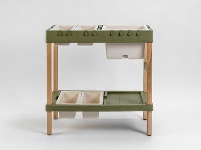 Multifunctionele Grow Bench – kweektafel met opbergruimte & buitenkeuken in één – voor balkon en tuin Olive