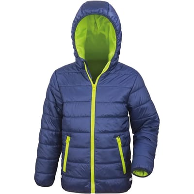 Result Junior Soft Padded Jacket RT233J - NAVY/LIME - XXS (2-3)