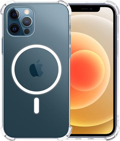 Hoesje - Geschikt voor Apple iPhone 12 Pro - Magsafe Compatible - Sterk & Shockproof - Back Cover - Shock Proof Case - Telefoon Hoes Shockproof - Telefoonhoesjes - Transparant