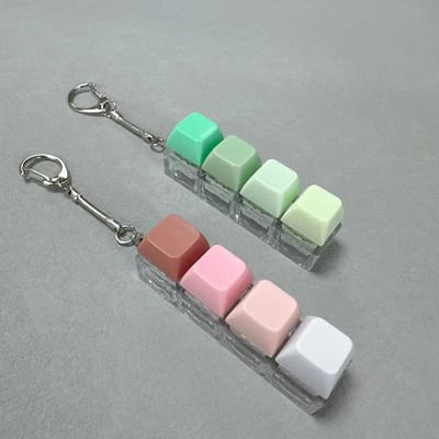 Toetsenbord Fidget Speelgoed 4-in-1 Toetsenbord Decompressie Knop Vinger Klikker Speelgoed, Knop Stressverlichting Sleutelhanger Fidget Cadeaus gray