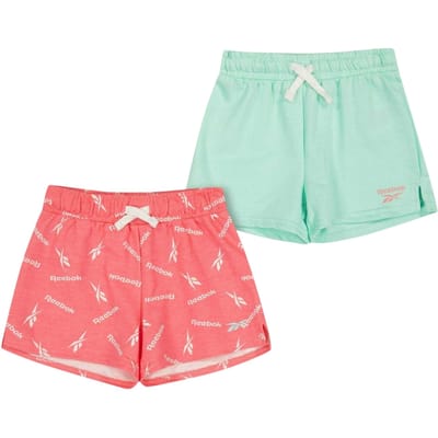 Reebok Jersey-shorts voor kinderen met een relaxte pasvorm (set van 2) (Aardbei/Groen)
