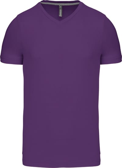 Kariban T-shirt V-hals korte mouwen K357 - purple - 3XL