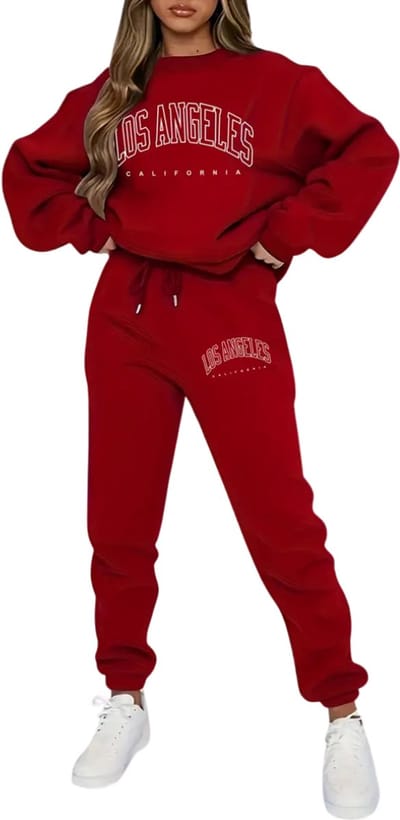 Livano Joggingpak Dames - Huispak - Trainingspak - Volwassenen - Capuchon - Jogging Pak - Joggingbroeken - Broek - Hoodie - Rood - Maat S