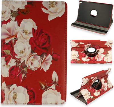HB Hoes Geschikt voor Samsung Galaxy Tab A7 Lite 8.7 inch - Draaibare Tablet Case Met Print - Roses