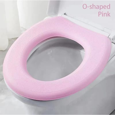Housse de siège de toilette lavable Autocollant imperméable Coussin en mousse Siège de toilette en forme de V Laveur Accessoire de salle de bain Marchandises pour la maison
