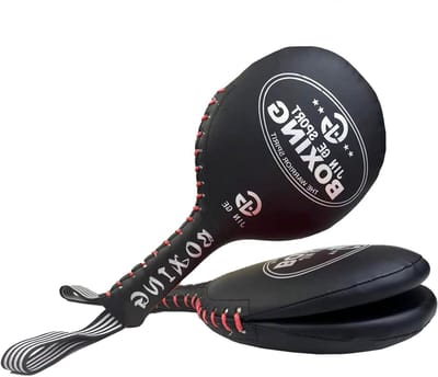 Bokspads - Trainingspeddels - Sport Training - Luider Impact Geluid - 2 Stuks - Rood Zwart