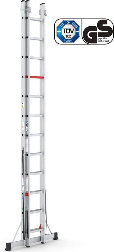 Professionele Ladder | 2-delig | 2x12 Sporten | reformladder | ladder | trapladder | schuifladder