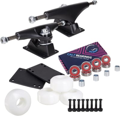 Complete Skateboard Truck Set Inclusief Wielen en Lagers - 139mm Trucks
