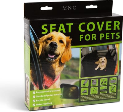 MNC - Hondendeken Auto Achterbank Beschermer - Zwart -130 x 160 CM - Bescherming in tweeën deelbaar - Achterbak Beschermhoes Hond