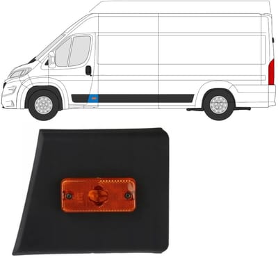 Sierlijst beschermingslijst voor stijl met positielicht voor Fiat Ducato 2018-