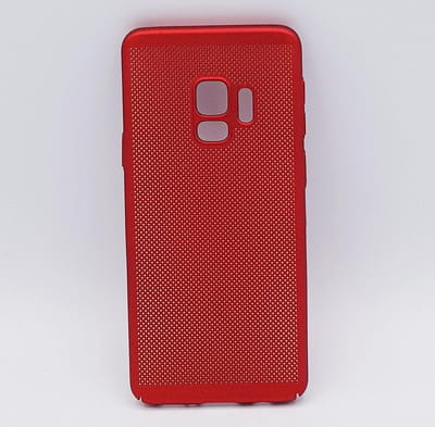 geschikt voor Samsung Galaxy S9 – hoes, cover – TPU – metalic look gaas – Rood