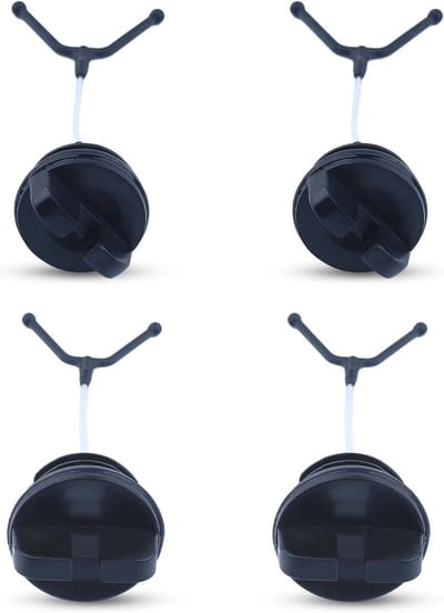 Tankdoppen Set - Brandstofdoppen Oliekappen - Kettingzaag Onderhoud - Metaal Draaisluiting - 2 Stuks - Zilver