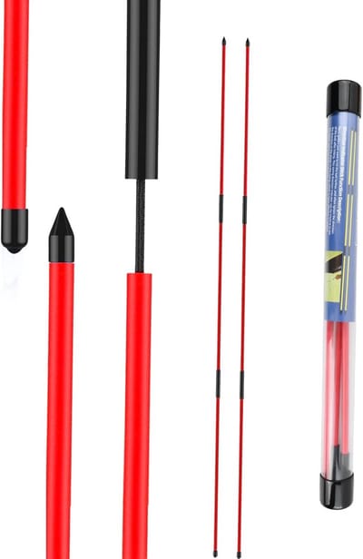 Set van 2 Vouwbare Golf Alignmentsstokken van 48,2 inch voor Precisie Training en Verbetering van Swing Techniek