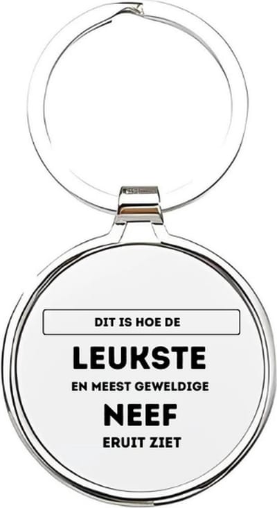 Akyol - dit is hoe de leukste en meest geweldige neef eruitziet Sleutelhanger - Neef - de leukste neef - neef sleutelhanger - sleutelhanger - sleutelhanger voor neven - familie sleutelhanger - verjaardagscadeautje - cadeau neef - 4 x 7,5 CM