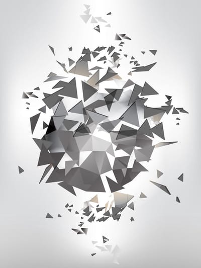 Shattered black white grey  Photo Wallcovering
