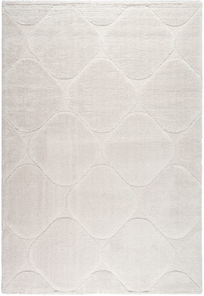 Rugsman Kyoto 014.0084.6191 Vloerkleed - 160 x 230 cm - Wit - Rechthoekig - Polyester - Eetkamer, Woonkamer, Slaapkamer - Geometrisch, Effen - Modern, Scandinavisch