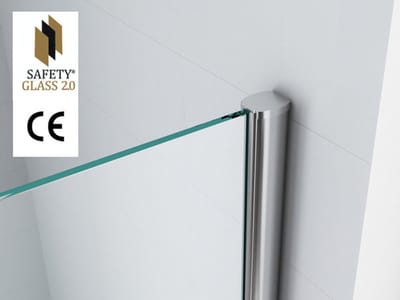 Wiesbaden Graffic inloopdouche 800 x 2000 x 10 mm nano safety glass folie helder glas/chroom